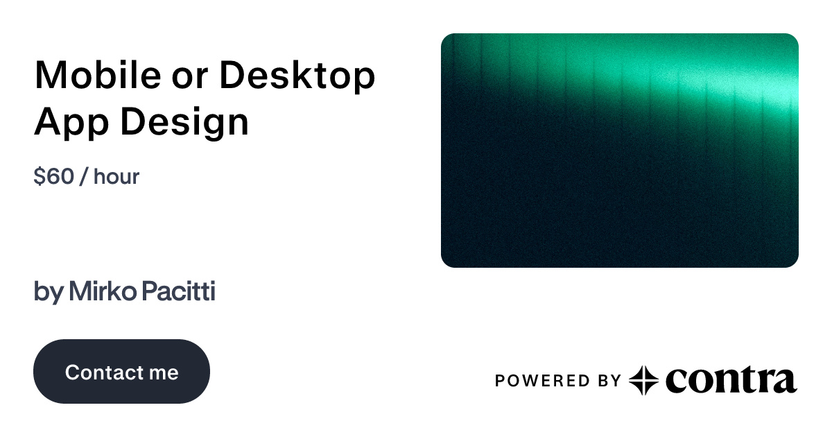 Mobile or desktop app design by mirko p 