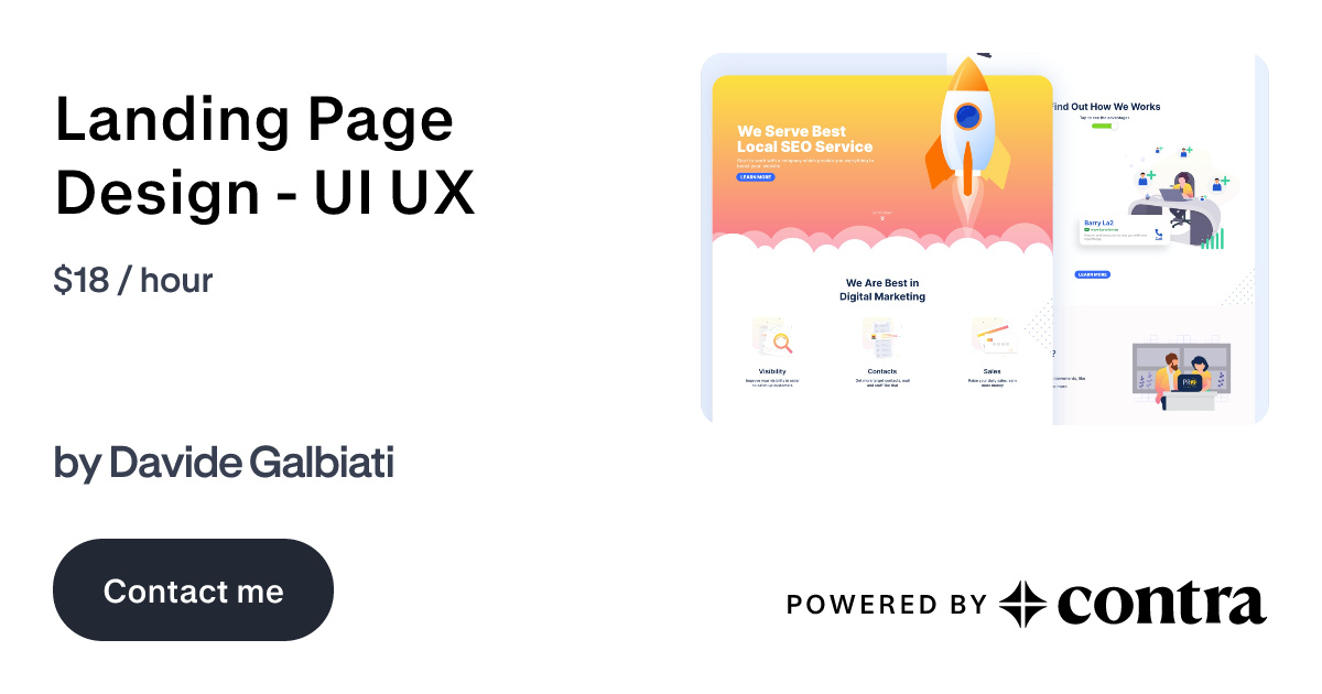 Landing Page Design - UI UX by Davide Galbiati