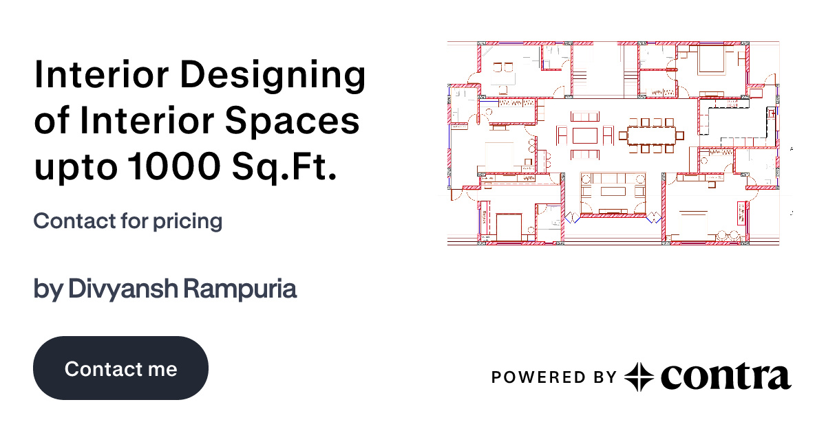 Interior Designing of Interior Spaces upto 1000 Sq.Ft. by Divyansh Rampuria