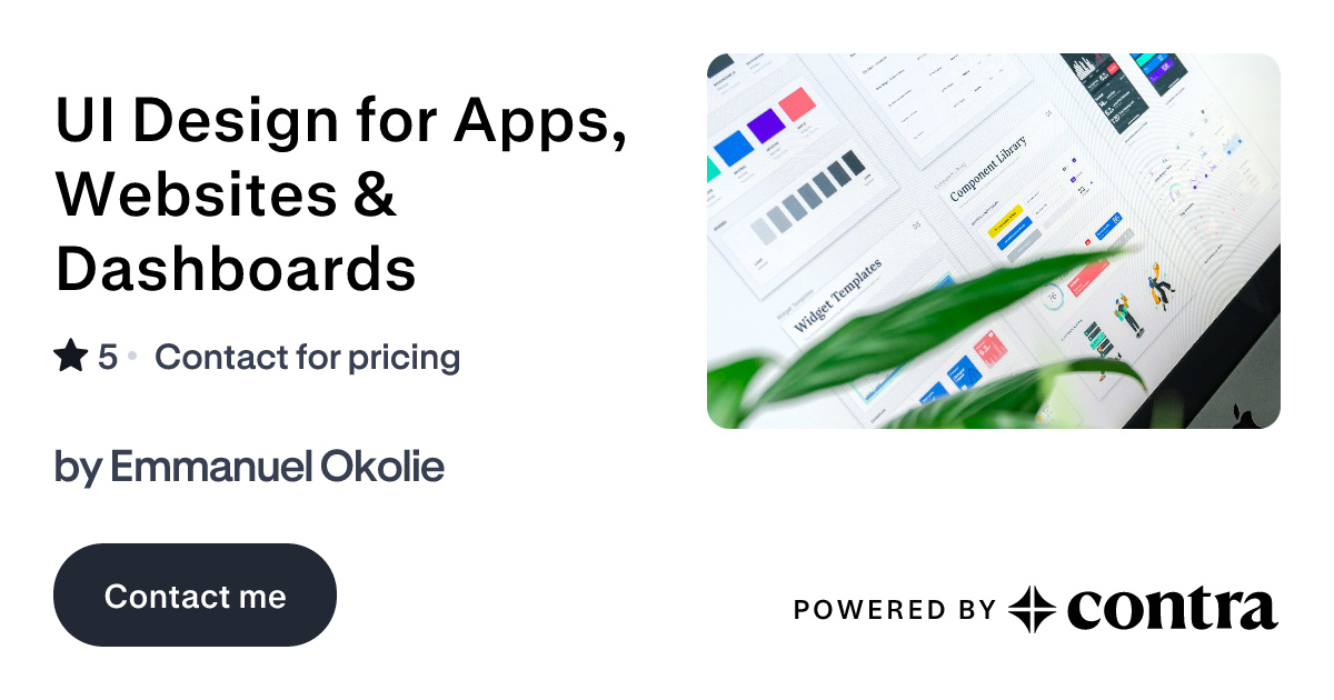 UI Design for Apps, Websites & Dashboards by Emmanuel Okolie