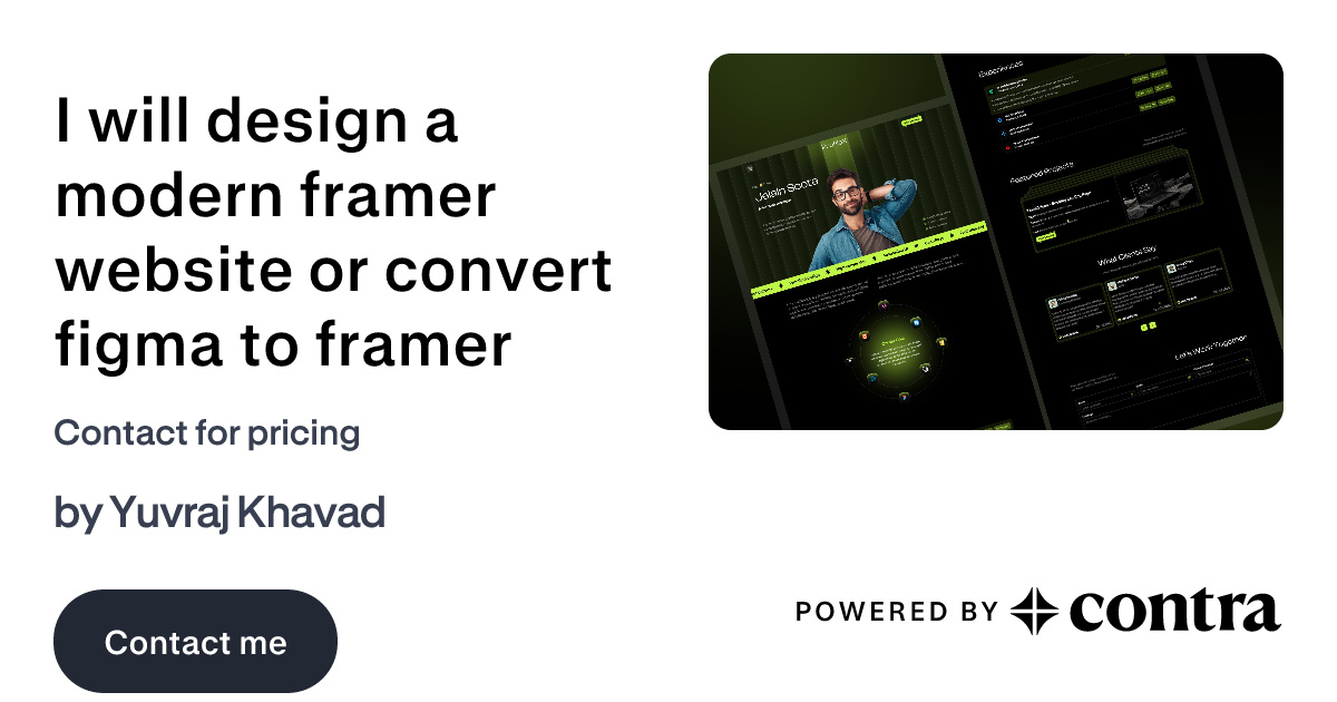 I will design a modern framer website or convert figma to framer by ...