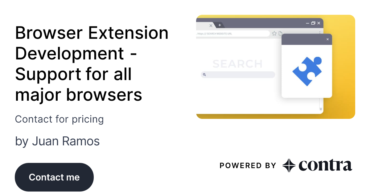 Browser Extension Development - Support for all major browsers by Juan ...