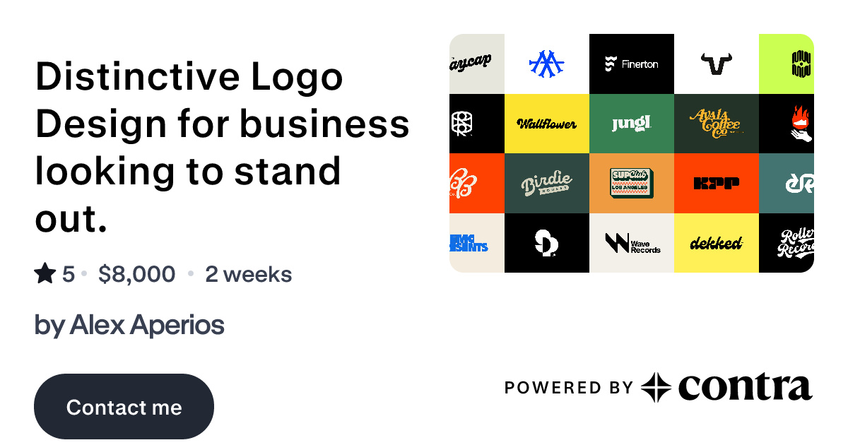 Distinctive Logo Design for business looking to stand out. by Alex Aperios