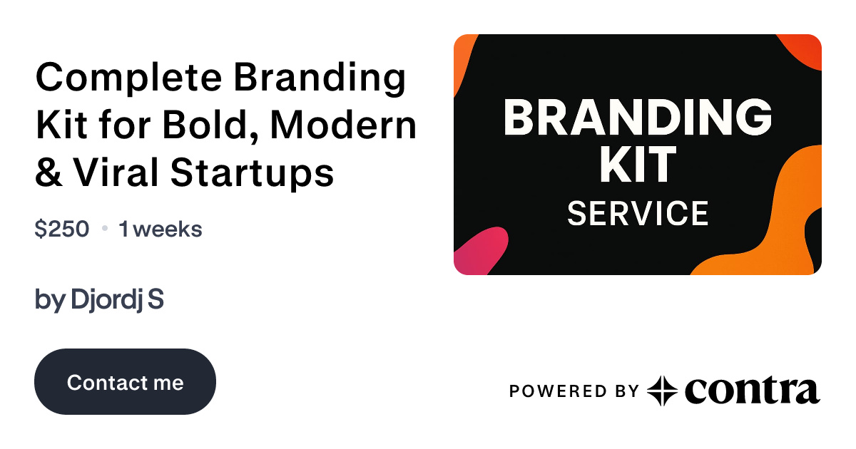 Complete Branding Kit for Bold, Modern & Viral Startups by Djordj S