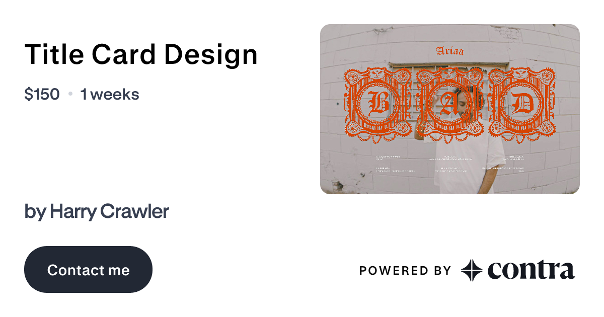 Title Card Design by Harry Crawford