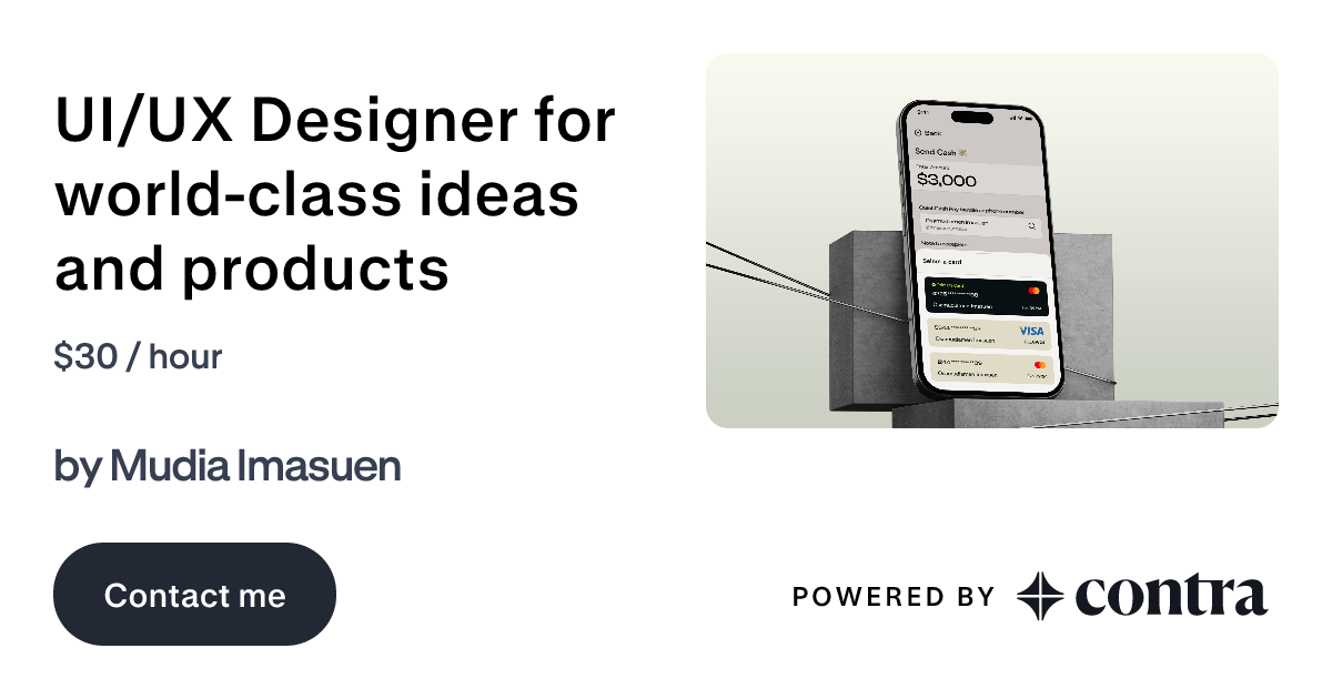 UI/UX Designer for world-class ideas and products by Mudia Imasuen