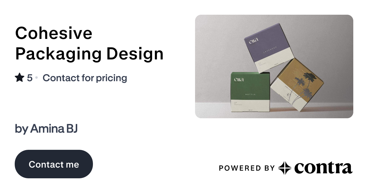 Cohesive Packaging Design by Amina BJ