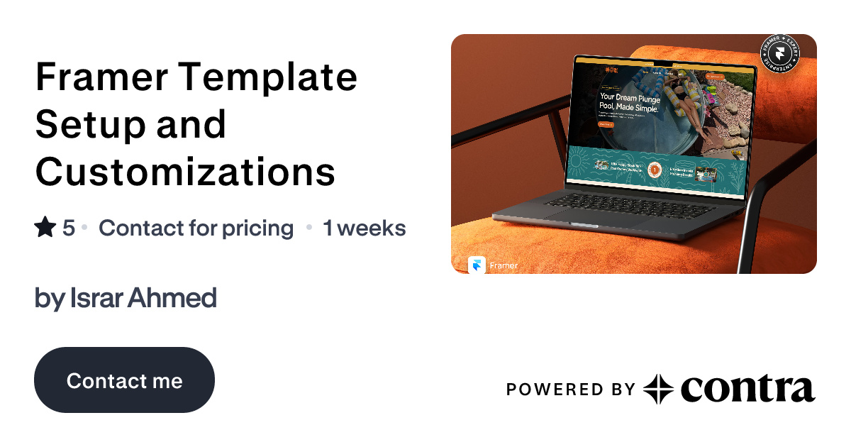 Framer Template Setup and Customizations by Israr Ahmed