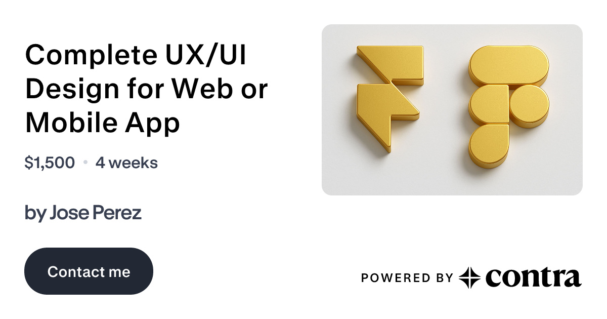 Complete UX/UI Design for Web or Mobile App by Jose Perez