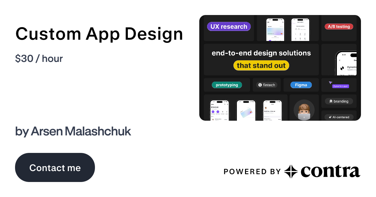 Custom App Design by Arsen Malashchuk