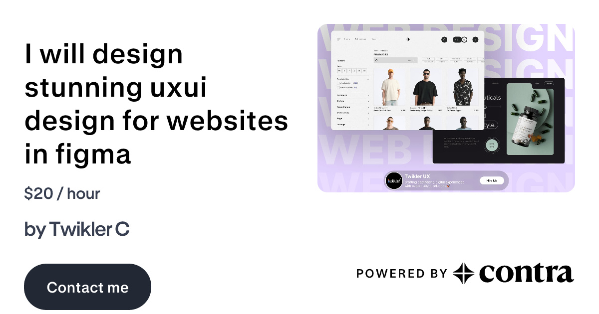 I will design stunning uxui design for websites in figma by Twikler C