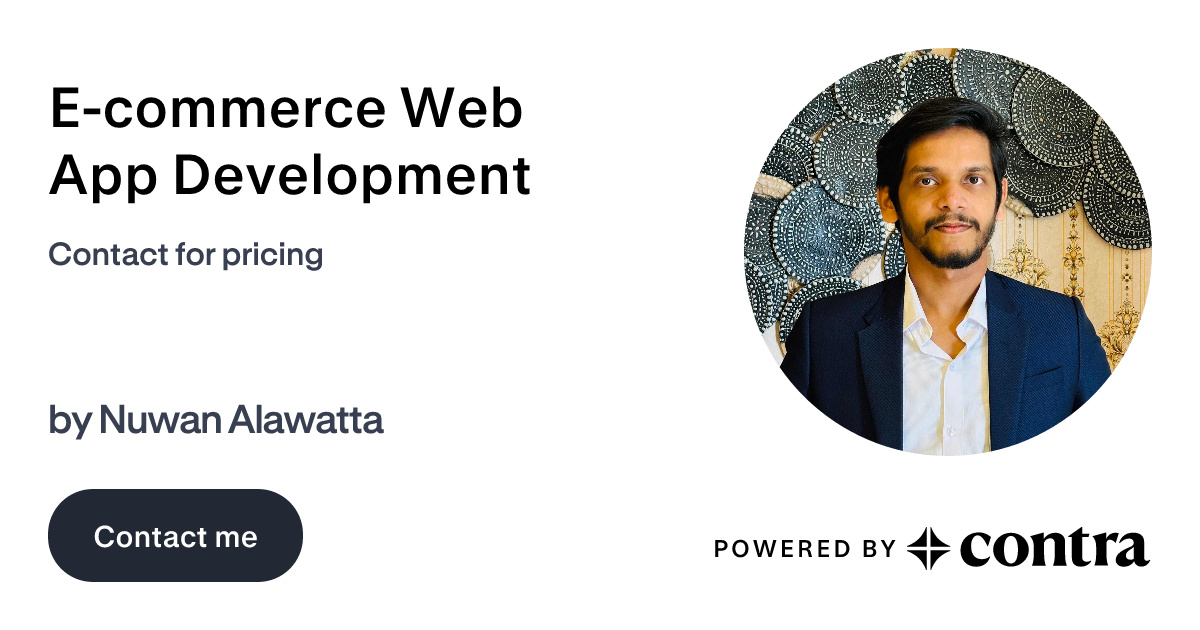 E-commerce Web App Development by Nuwan Alawatta