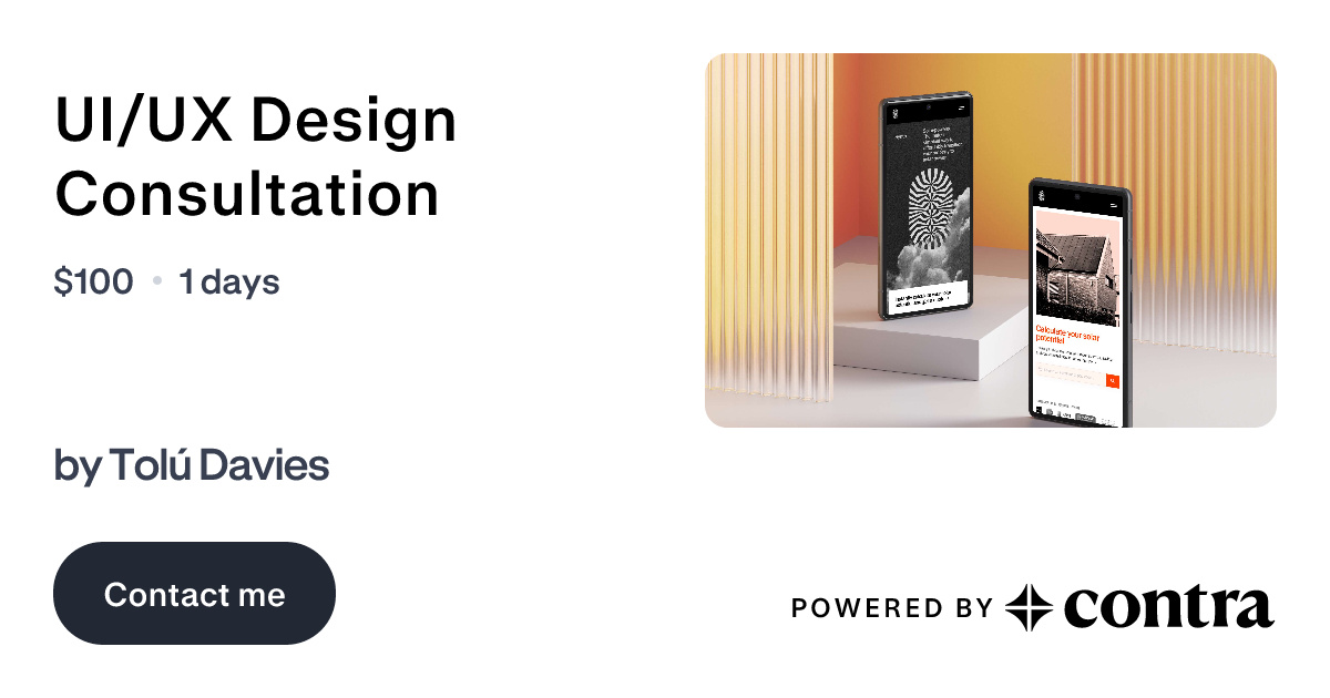 UI/UX Design Consultation by Tolú Davies