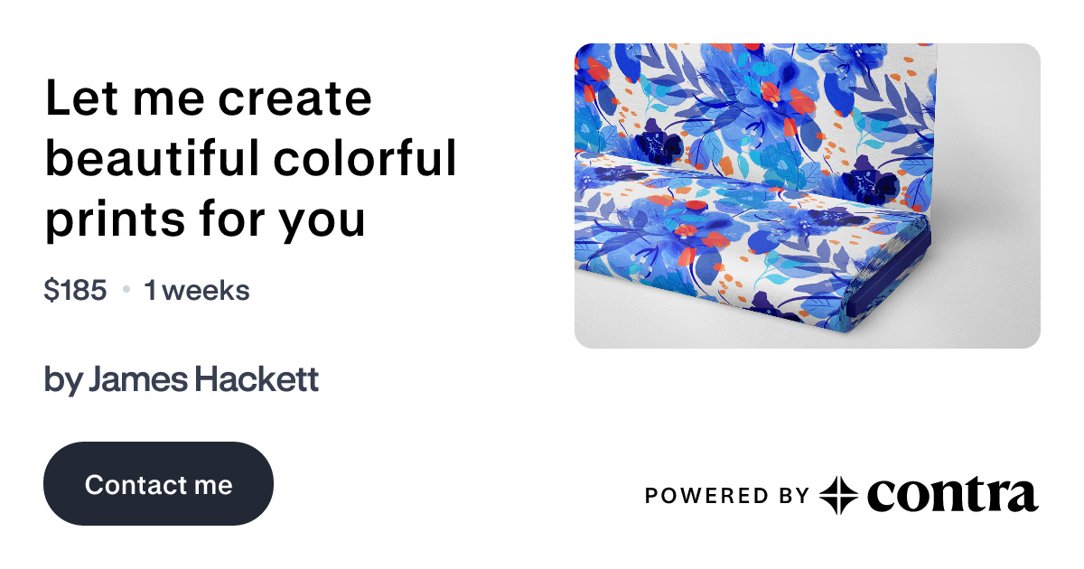 Curated visual reference: Fresh Look at Let Me Create Beautiful Colorful Prints For You By James