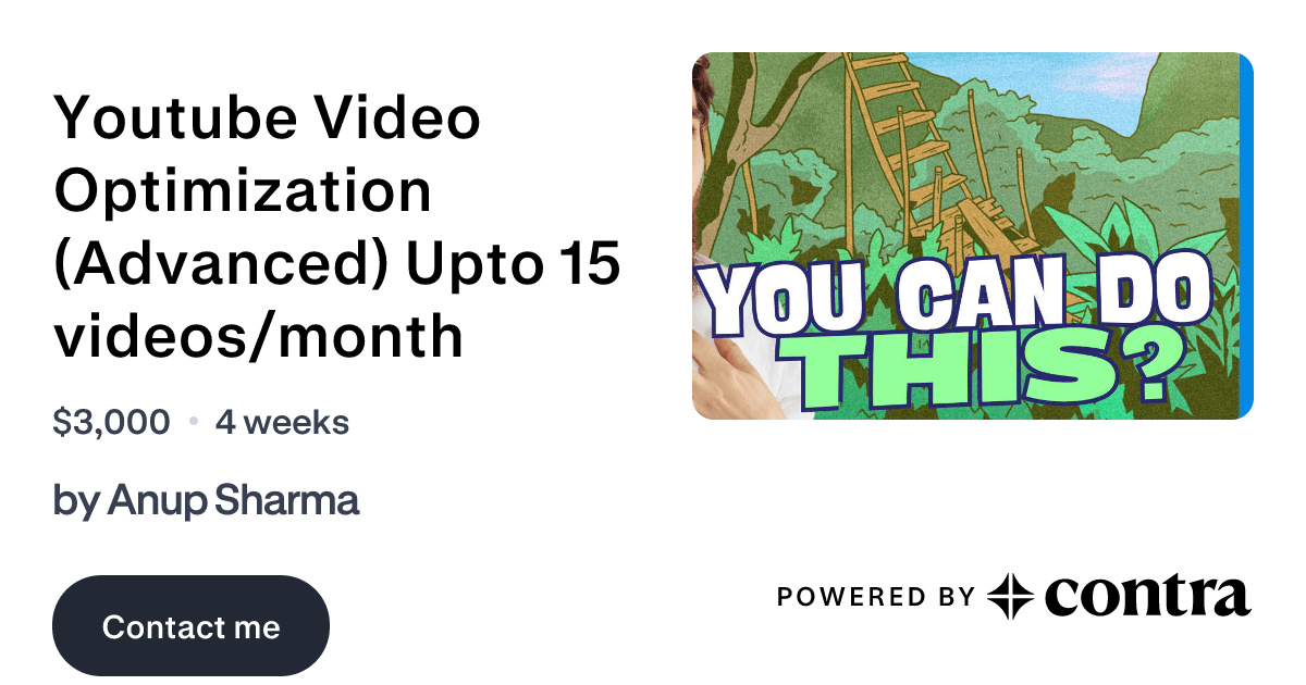 Youtube Video Optimization (Advanced) Upto 15 videos/month by Anup Sharma