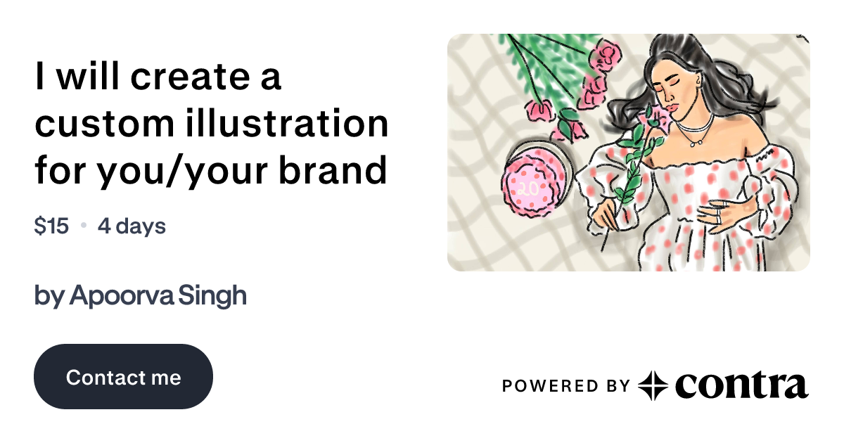 I will create a custom illustration for you/your brand by Apoorva Singh