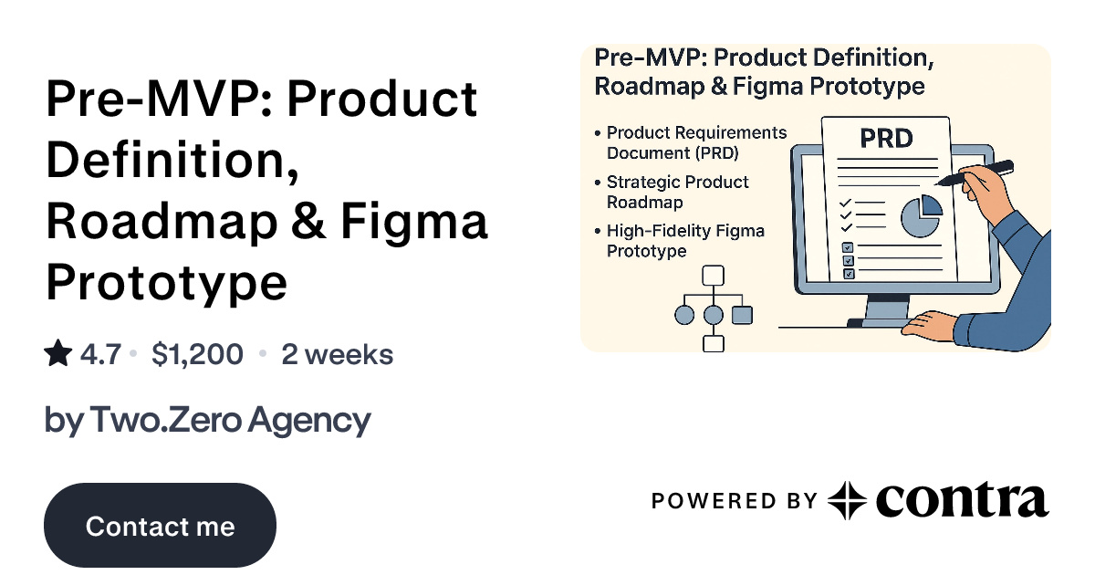 Pre-MVP: Product Definition, Roadmap & Figma Prototype by Two.Zero Agency