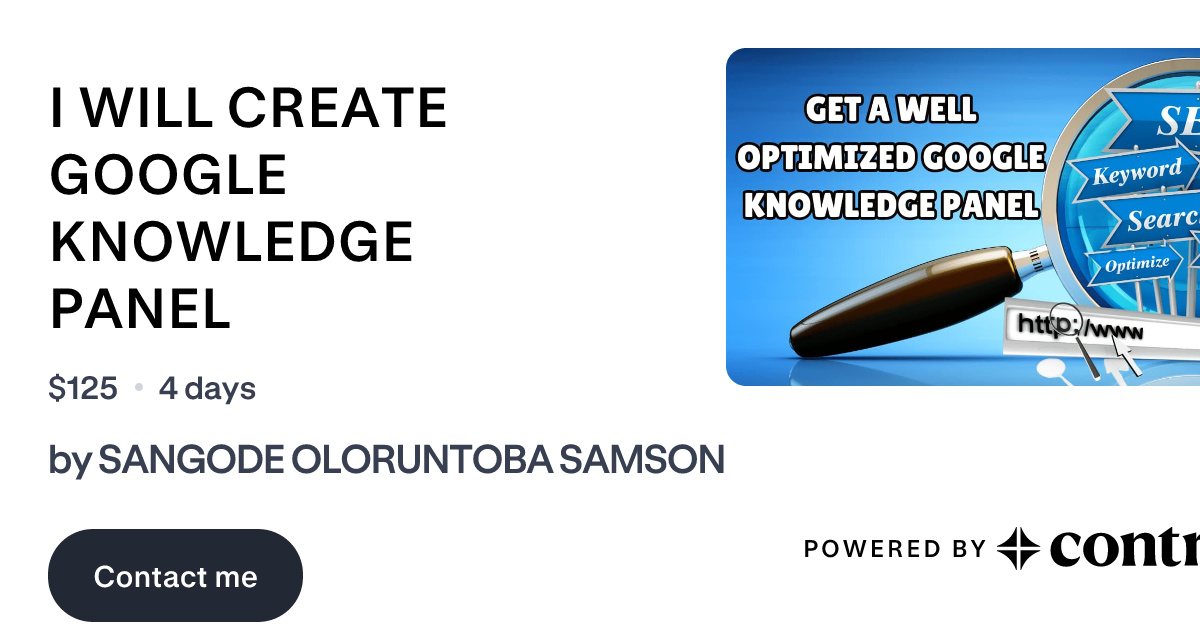 I WILL CREATE GOOGLE KNOWLEDGE PANEL by SANGODE OLORUNTOBA SAMSON