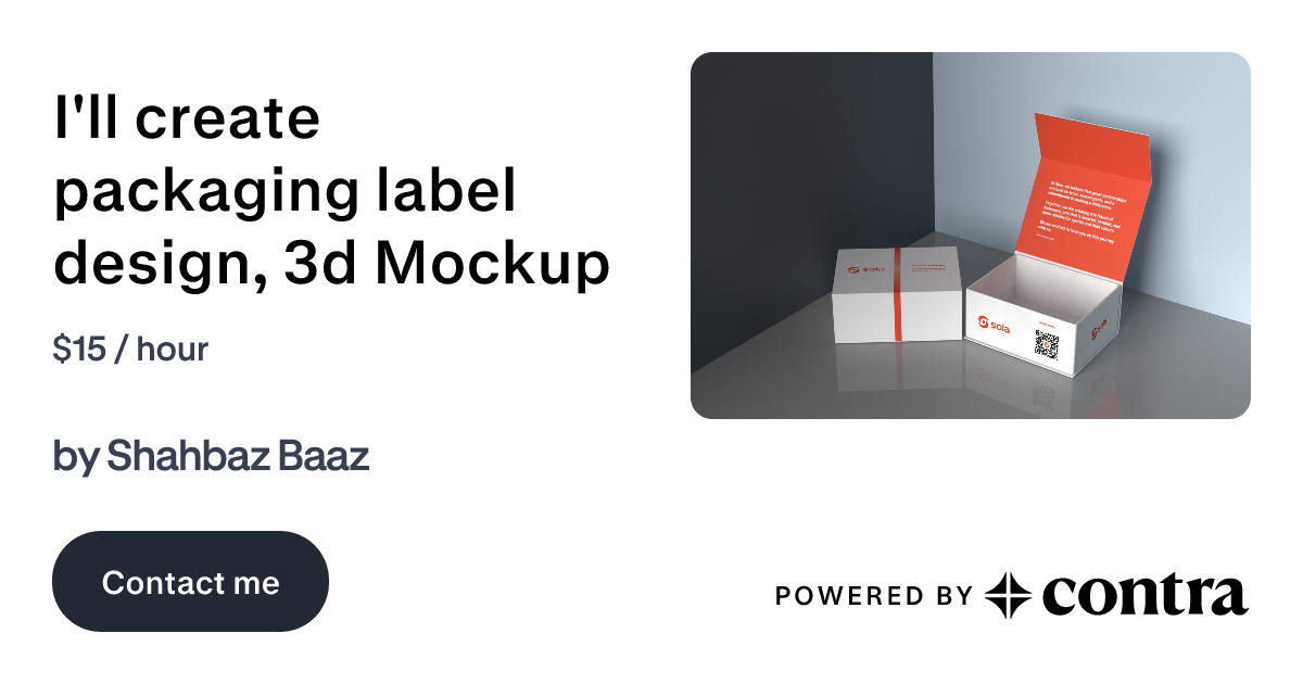 I'll create packaging label design, 3d Mockup by Shahbaz Baaz