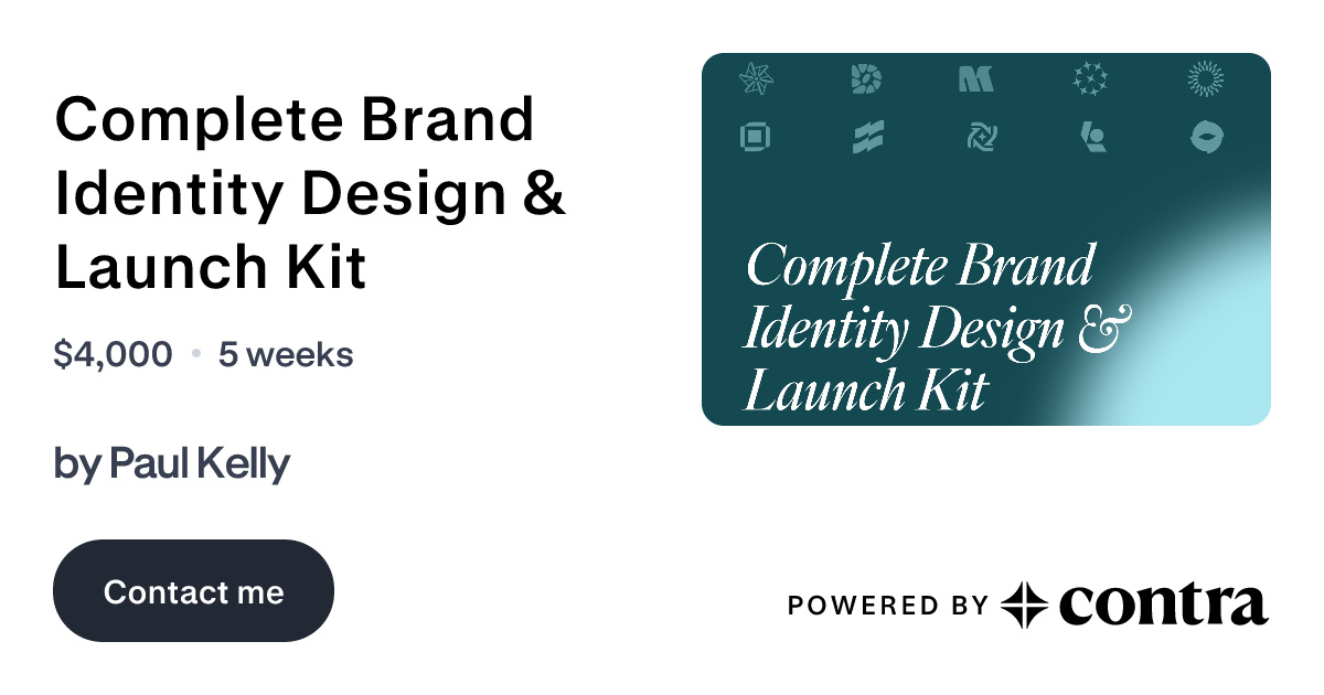 Complete Brand Identity Design & Launch Kit by Paul Kelly
