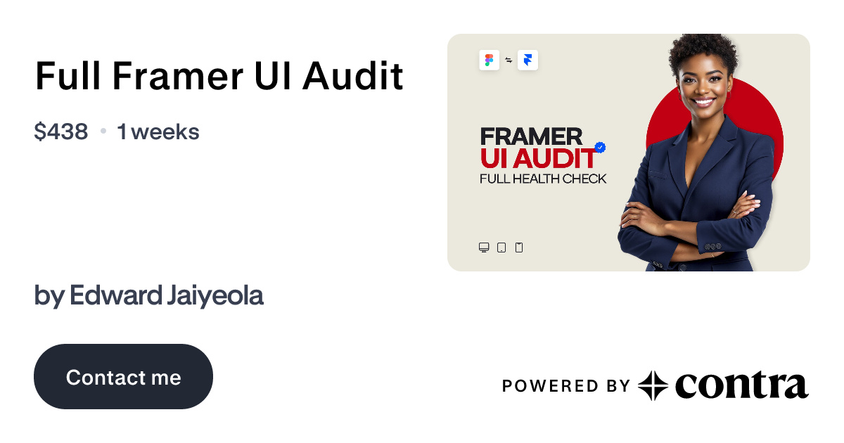 Full Framer UI Audit by Edward Jaiyeola