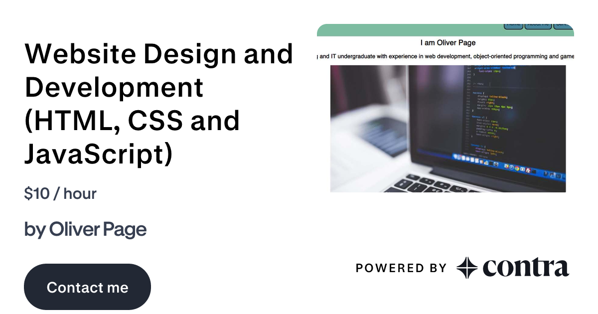 Website Design and Development (HTML, CSS and JavaScript) by Oliver Page