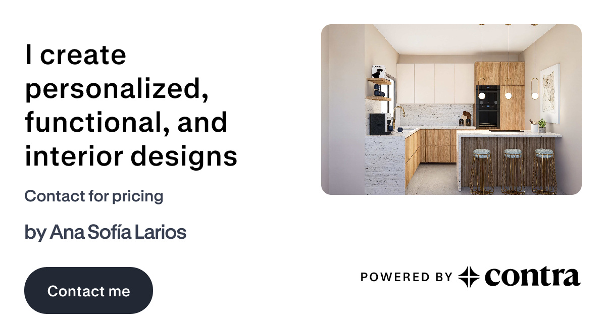 I create personalized, functional, and interior designs by Ana Sofía Larios