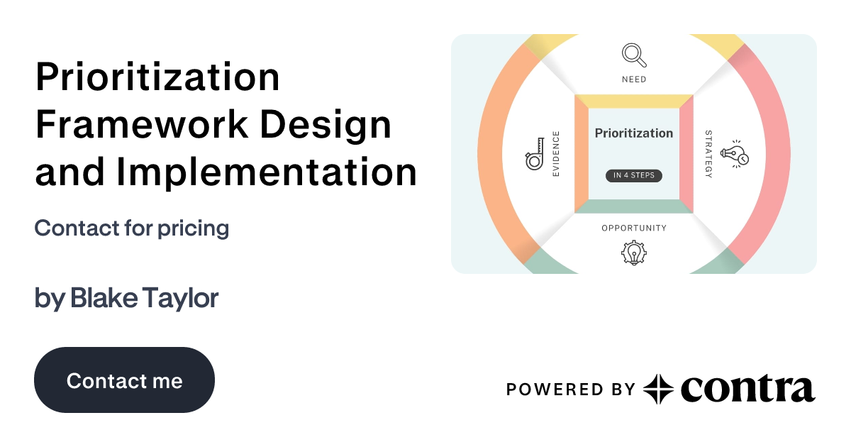 Prioritization Framework Design and Implementation by Blake Taylor
