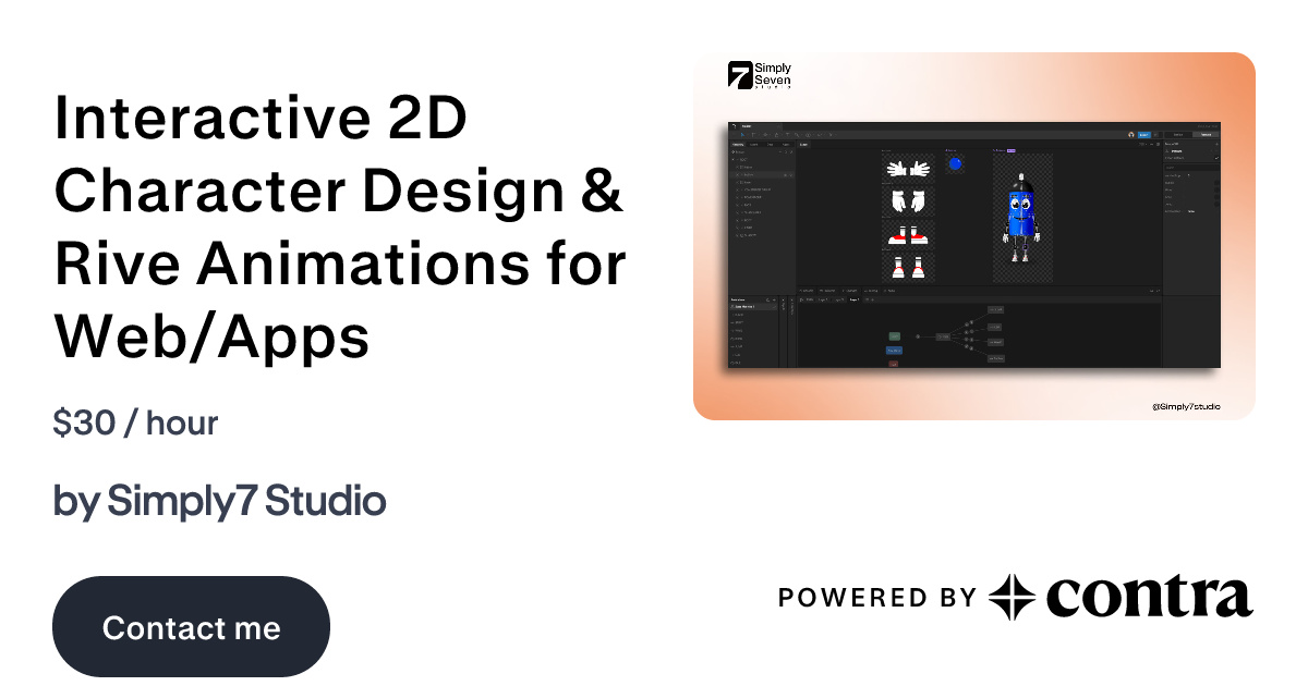 Interactive 2D Character Design & Rive Animations for Web/Apps by ...