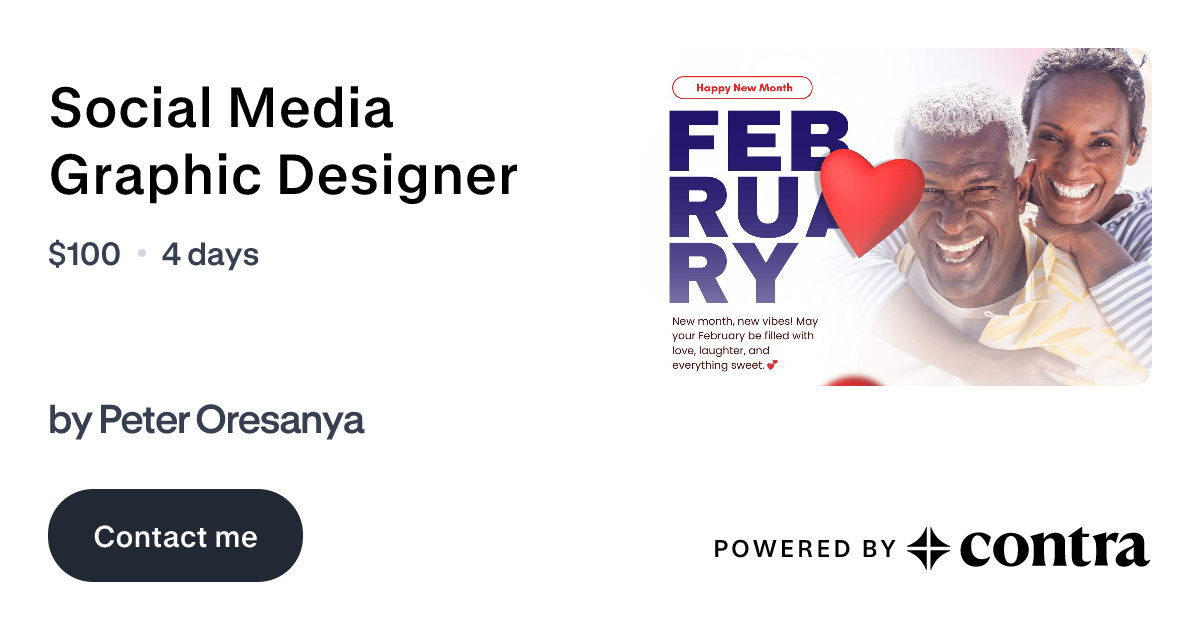 Social Media Graphic Designer by Peter Oresanya