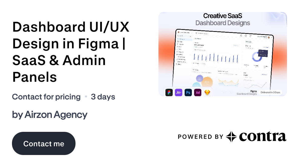 Dashboard UI/UX Design in Figma | SaaS & Admin Panels by Airzon Agency