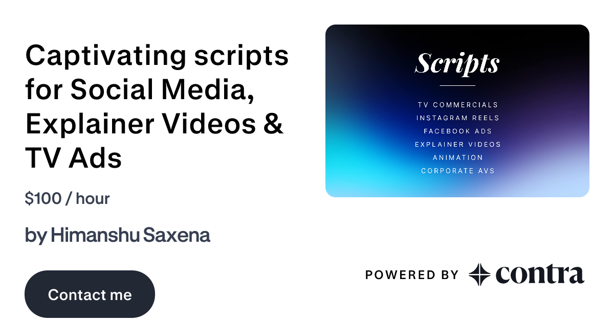 Captivating scripts for Social Media, Explainer Videos & TV Ads by ...
