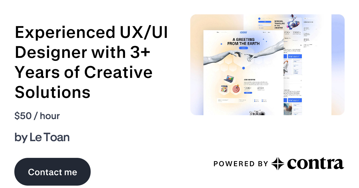 Experienced UX/UI Designer with 3+ Years of Creative Solutions by Le Toan