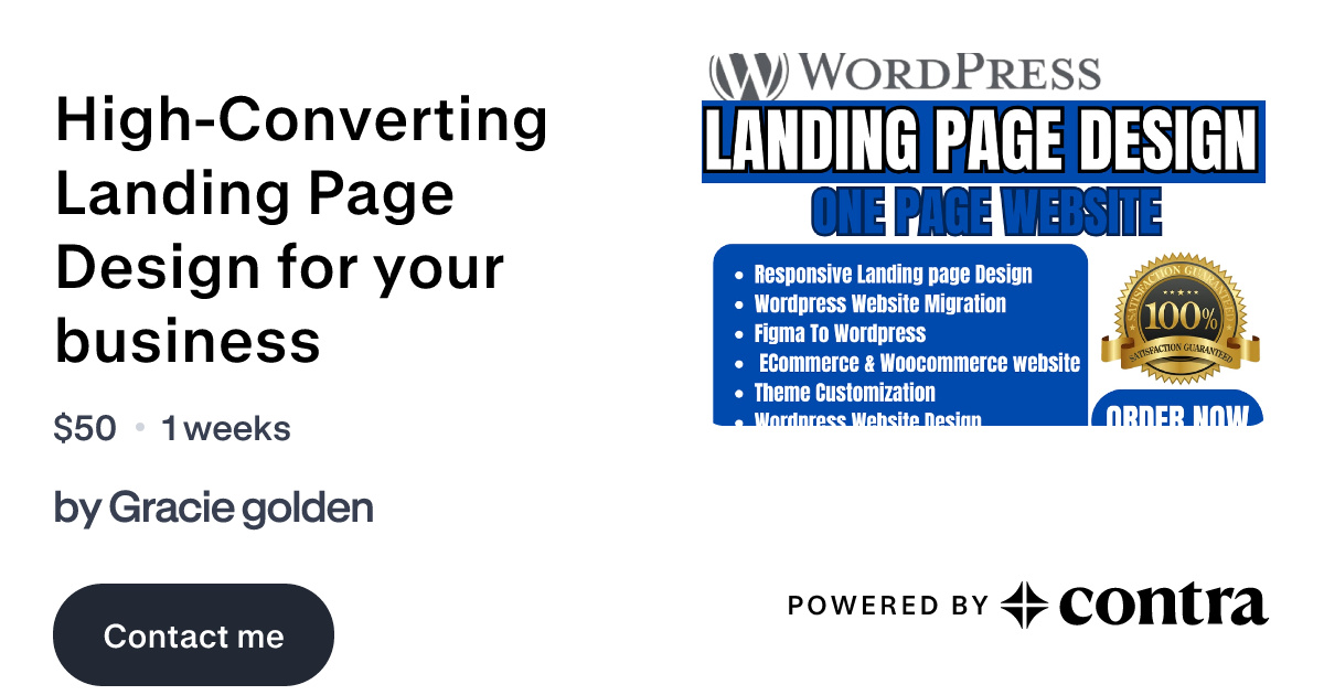 High-Converting Landing Page Design for your business by Gracie golden