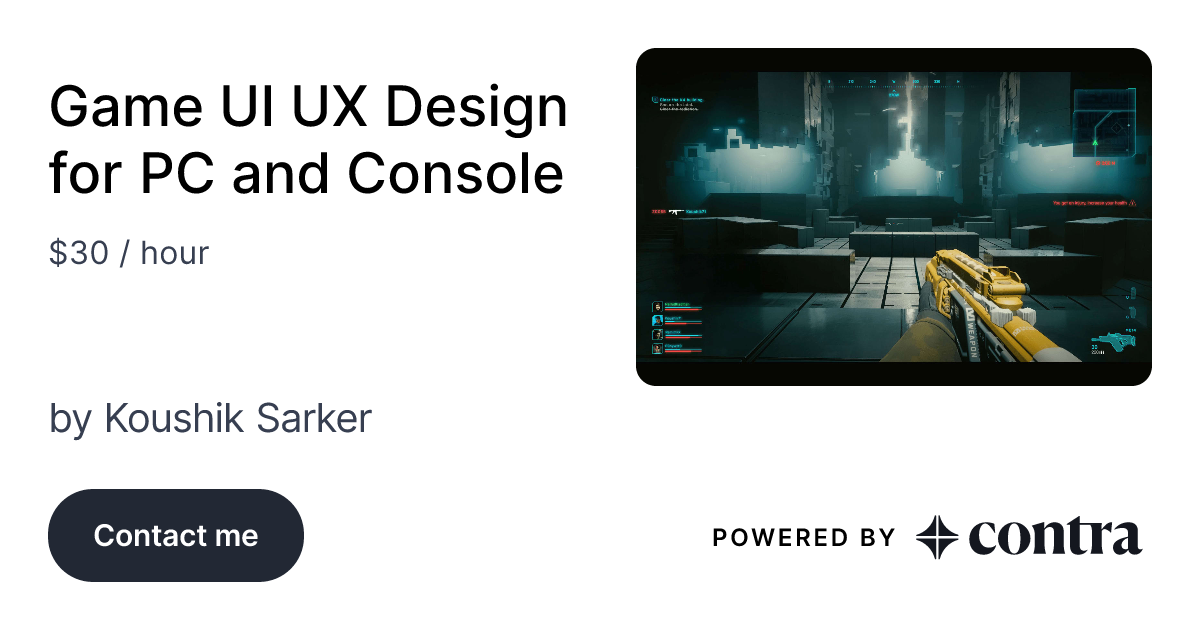 Game UI UX Design for PC and Console by Koushik Sarker