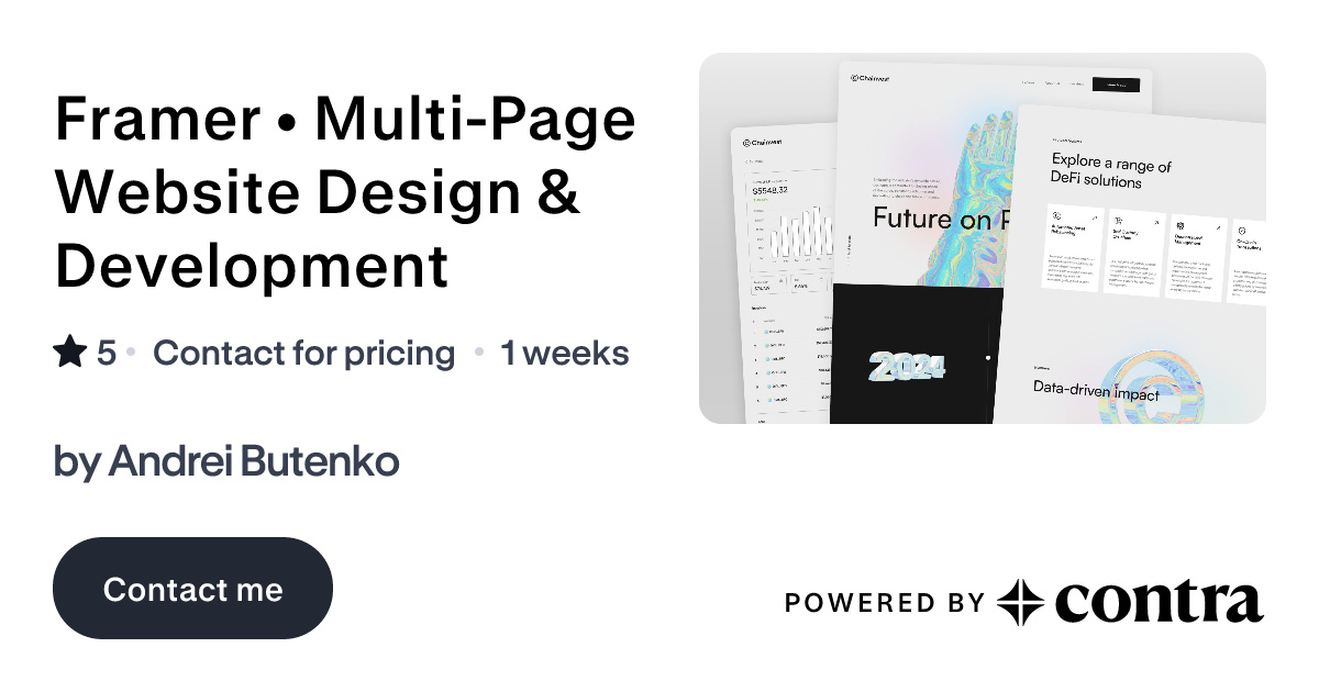 Framer • Multi-Page Website Design & Development by Andrei Butenko