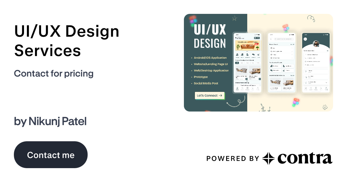 UI/UX Design Services by Nikunj Patel