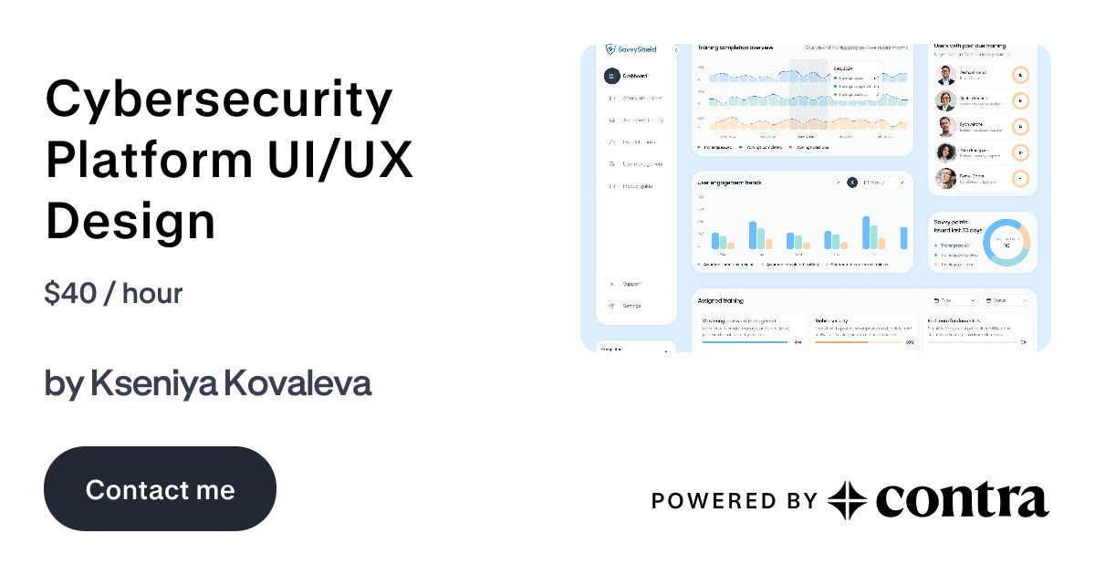 Cybersecurity Platform UI/UX Design by Kseniya Kovaleva