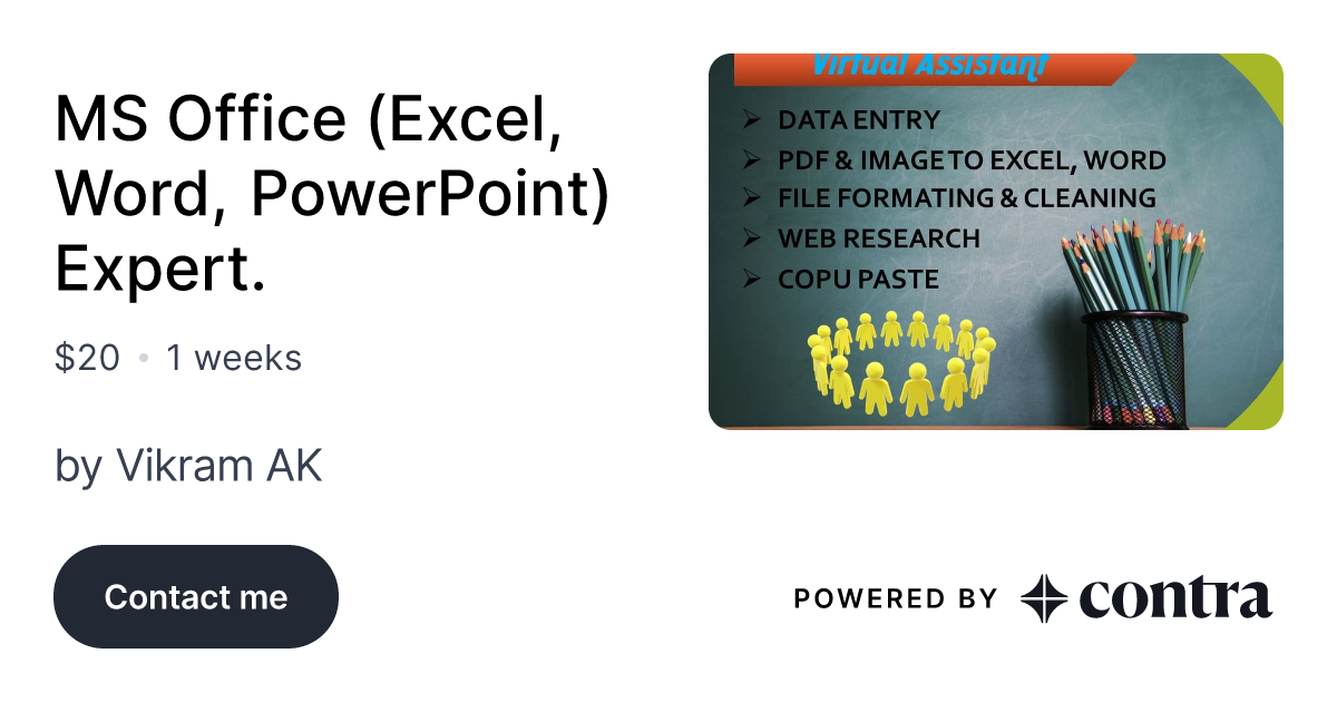 MS Office Excel Word PowerPoint Expert By Vikram AK