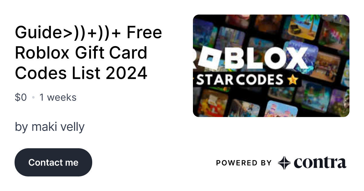 Guide>))+))+ Free Roblox Gift Card Codes List 2024 by maki velly