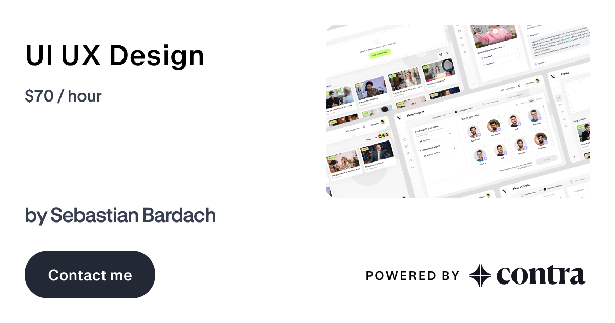 UI UX Design by Sebastian Bardach