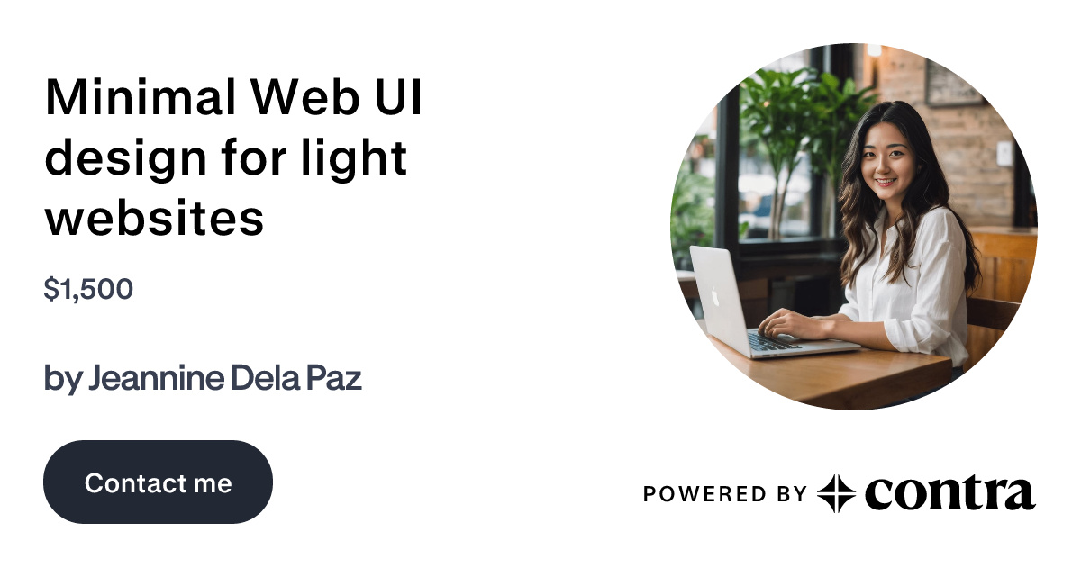 Minimal Web UI design for light websites by Jeannine Dela Paz