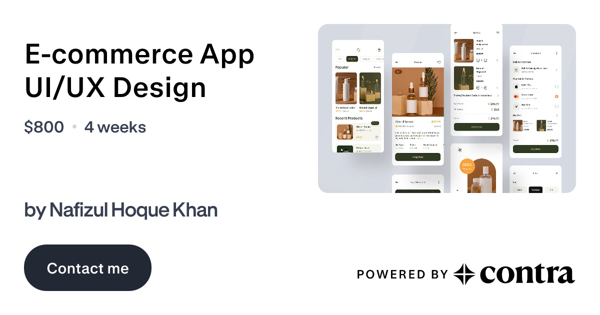 E-commerce App UI/UX Design by Nafizul Hoque Khan