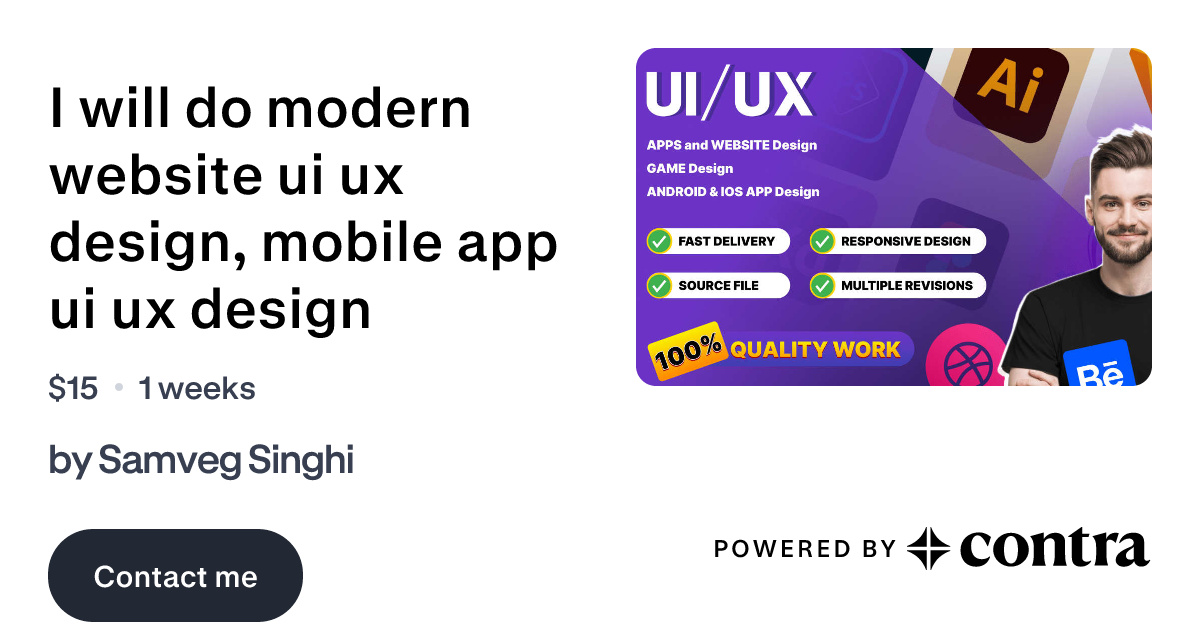 I will do modern website ui ux design, mobile app ui ux design by ...