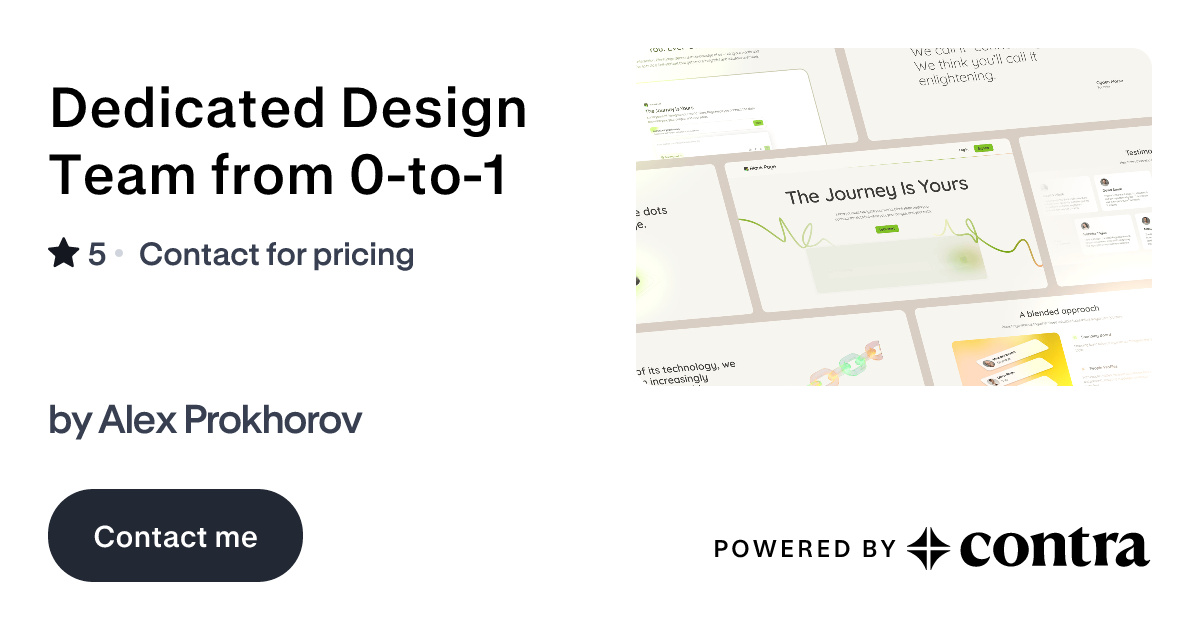 Dedicated Design Team from 0-to-1 by Alex Prokhorov