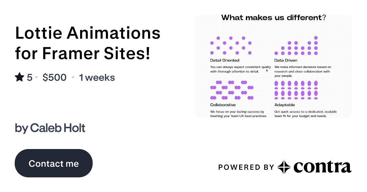 Lottie Animations for Framer Sites! by Caleb H.