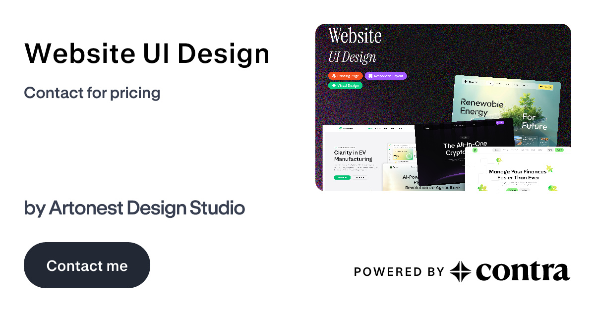 Website UI Design by Artonest Design Studio