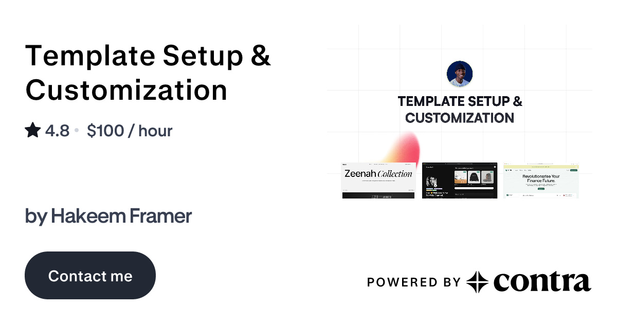 Template Setup & Customization by Hakeem Framer