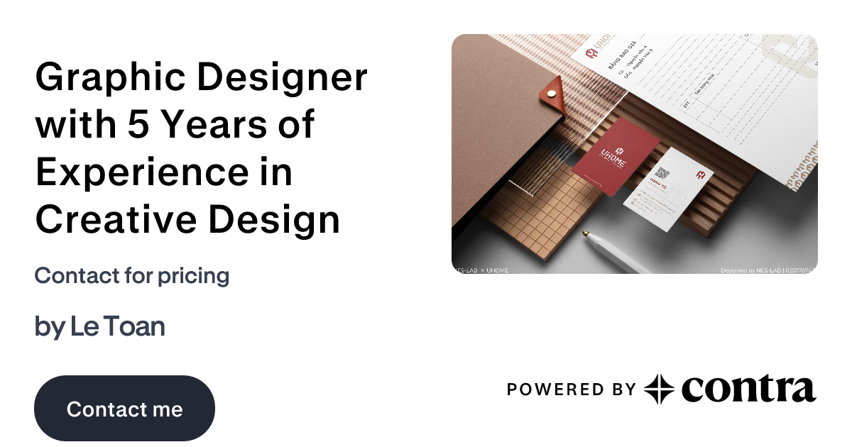Graphic Designer with 5 Years of Experience in Creative Design by Toan Le