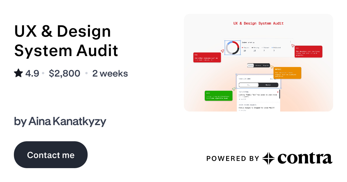 UX & Design System Audit by Aina Kanatkyzy